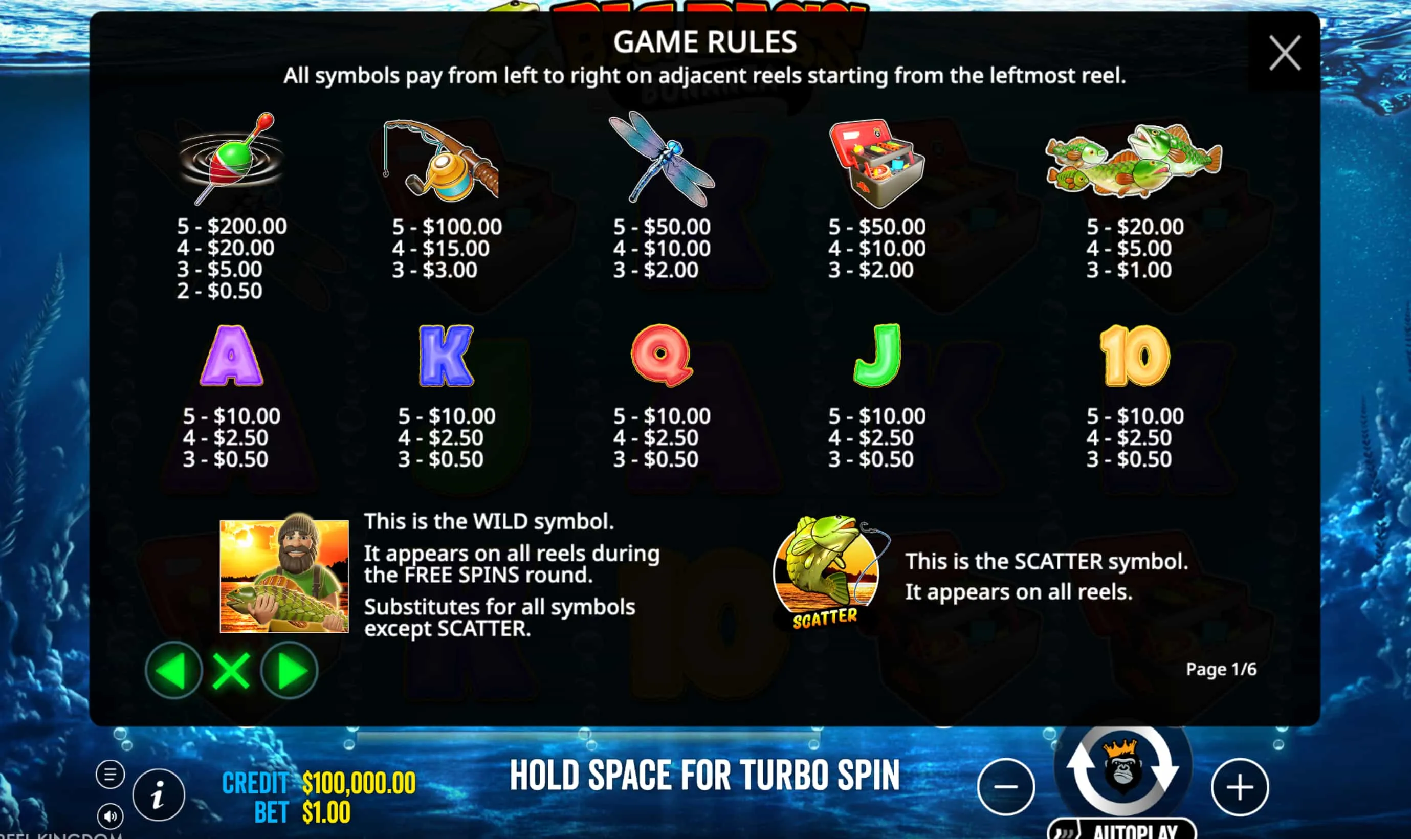 Die kostenlose Testversion von Big Bass Bonanza